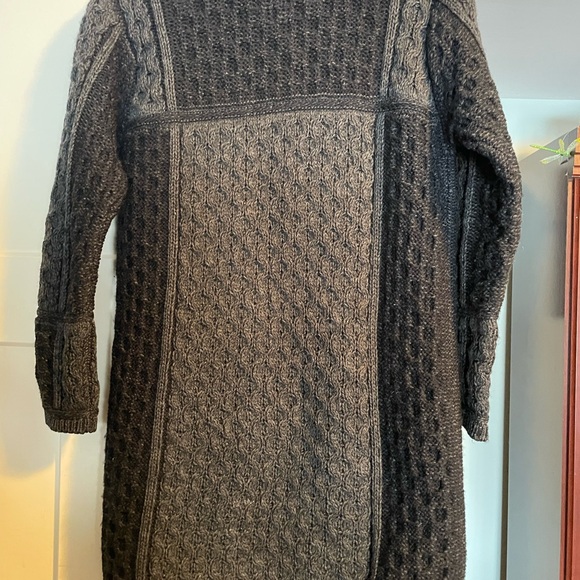 Aran Crafts Charcoal Cowl Neck Sweater - Picture 2 of 11